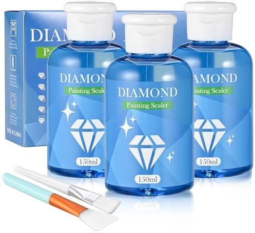 Cieex Diamond Painting Versiegelung, 450ml Diamond Painting Kleber, Diamond Painting Zubehör zum Glitzereffekt und Schutz von Diamanten