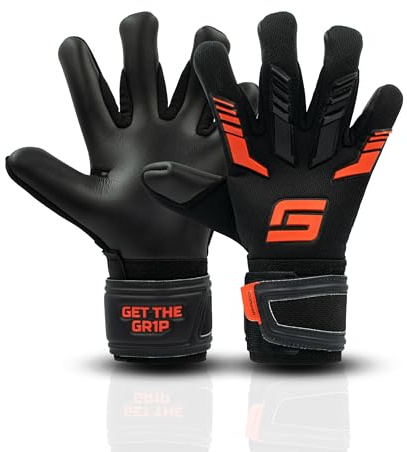 GRIPMODE Guanti da Portiere per Bambini Junior Red 2.0 - Guanti da Portiere con Lattice Griptec da 3 mm - Misura 4