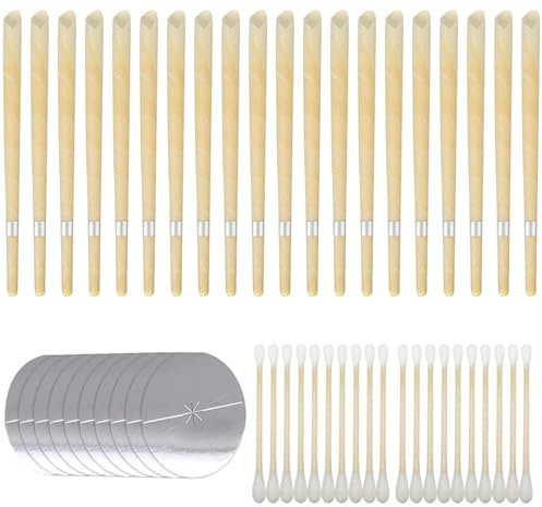 Ohrenkerzen Zur Reinigung Ohrenschmalz, Ohrkerzen Zur Reinigung, Natürliche Ohrkerzen Bienenwachskerzen, Ohrkerzen-Set, zur Gesundheitsversorgung verstopfter Ohrenschmalz