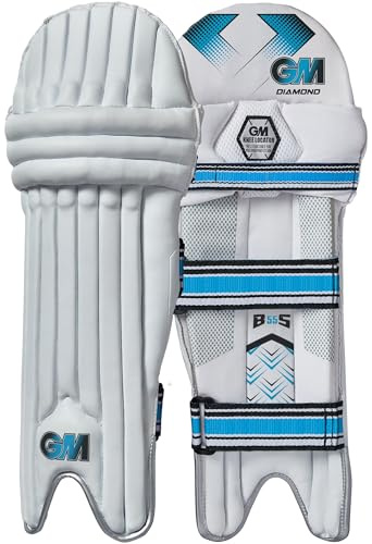 Gunn & Moore GM - Cuscinetti per battuta da cricket Ben Stokes Diamond, schiuma ad alta densità e bastone rovesciato, per giovani mancini, circa 1,58 kg per coppia, 1 paio, colore: bianco