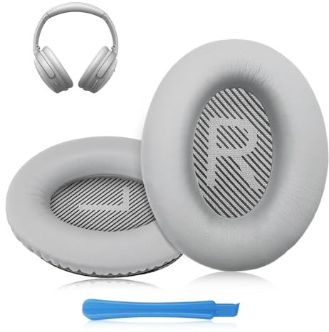 HOSSOM Coussinets d'oreille, 1 Paire Coussinets Casques, Oreillette de Remplacement, Coussinets de Rechange pour Bose QuietComfort 45 QC45 QC35 QC35II QC25 QC15 AE2 AE2i AE2w Casque Circum-Aural