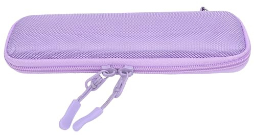 Bärbar Makeupborste Bärväska med Säkra Nätfickor, Kompakt och Lätt Design, Mångsidig för Alla Tillfällen, EVA -material (Violett)