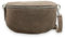 Wildleder Bauchtasche Damen Crossbody Bag Velours Gürteltasche Hüfttasche Bodybag Schultertasche Silberner Reißverschluss (Taupe)
