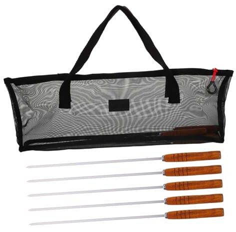 Toddmomy 1 Set Set di aghi per barbecue spiedo cucina kitchen gadgets kitchen items Forchette per grigliate barbecue da esterno Appetizzatori spiedino per griglia Acciaio inossidabile