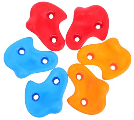 Yardwe 6 Piezas de Escalada para Muro Infantil Diseño Adaptado y Seguro para Interiores y Exteriores con Tornillos de Instalación para Parques y Gimnasios Domésticos