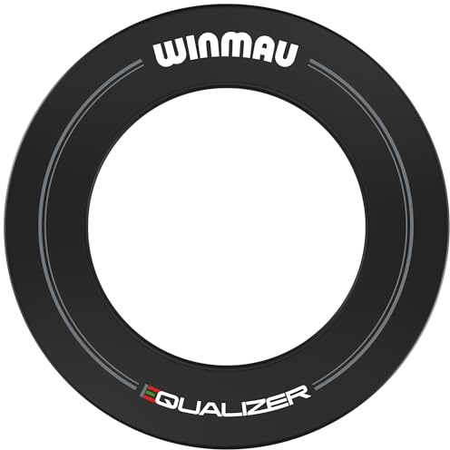 Winmau Equalizer - Bordo per bersaglio per freccette, con anello per bersaglio nero, protezione da parete resistente per bersagli - Accessori professionali per freccette