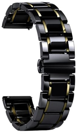 Keramiskt klockband 15 mm 17 mm 19 mm 21 mm 23 mm universellt snabbkopplingsarmband i rostfritt stål fällbart spänne Armband