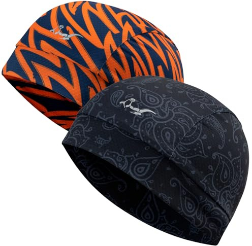 OTTERSHELL Lot de 1 et 2 bonnets en maille respirante, doublure légère à séchage rapide pour casque de sport pour homme et femme, bonnets rafraîchissants de cyclisme