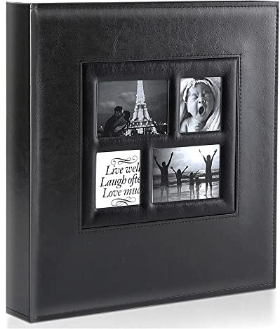 Ywlake Photo Album 4x6 500 Pockets Photo, Extra Large Capacity Family Wedding Picture Albums Holds 500 Horizontal and Vertical Photos Black