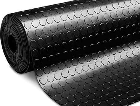 BIANCHERIAWEB Teppich für Bodenbelag, PVC, mit Blasen, Gummimatte, Farbe: Schwarz, gekocht, 100 x 200 cm, Schwarz