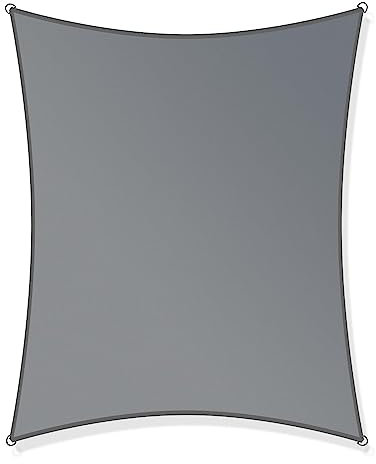 Toboli Sonnensegel Rechteck 3,5x5m Windfester Sonnenschutz UV 30+ für Garten, Terrasse und Balkon