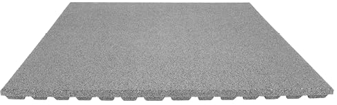 TOPRUBBER Fallschutzplatte 100x100x4 cm Grau Gummiplatte Fallschutzmatte Spielplatzmatte