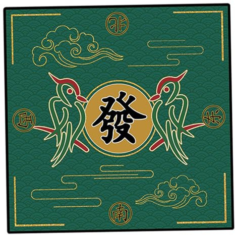 Naisicatar Brädspelsmatta, Mahjong Mat 27,6 x 27,6 tum anti-halk Mahjong Matbord NORT-reduktion