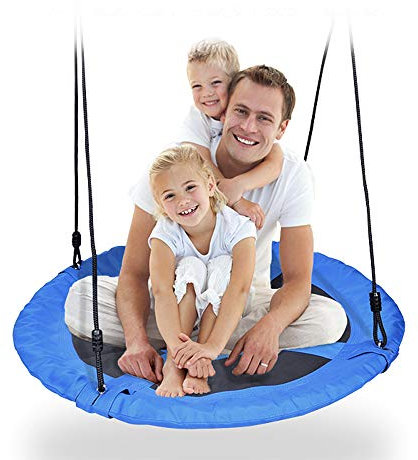 MUL-BHERRAMIENTA - Columpio para nido de pájaro de tela Oxford, capacidad de carga de 100 kg, diámetro de 100 cm, adecuado para uso interior y exterior, azul