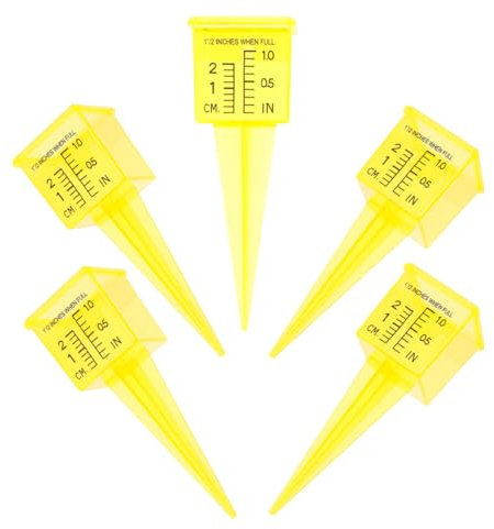 Happyyami 5pezzi Accurate Rain Gauge Strumento Misurazione Per Precisione Per Irrigazione e Monitoraggio Precipitazioni