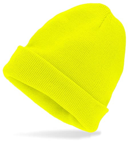 W WIDMANN Milano Party Fashion - Bonnet pour Adultes, Bonnet tricoté Aspect Laine, Bonnet d'hiver, soirée à thème années 80, Carnaval