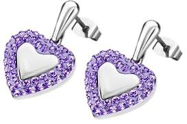 LOTUS STYLE Pendientes LS1768-4/3 Outlet Acero inoxidable 316l Corazon Mujer