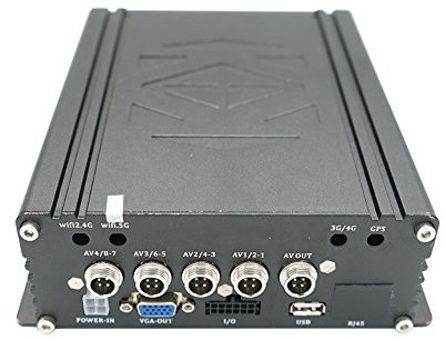 WeniChen 960P 4CH Mobile HDD DVR Disco Duro Vehículo Grabador de Video con Control Remoto, Soporte Tarjeta SD (hasta 128GB) / HDD (a 2T) (versión 2018)