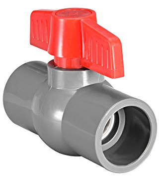 sourcing map Vanne à bille en PVC 32 mm pour tuyau d'alimentation en eau connexion à glissement gris