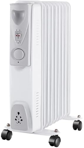 Suinga - RADIATORE OLIO 9 elementi, 2000 W. Termostato regolabile e sistema di sicurezza in caso di surriscaldamento.