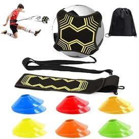 xuntuo Football Kick Trainer Soccer Training Football Training Equipment Hands Free Solo Practice