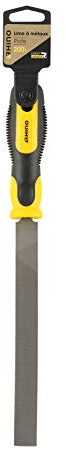 Rhino 35832 Metallfeile, flach, 200 mm, Reibe 200 mm, Griff aus 2 Materialien, Länge 5 Jahre, für alle Arten von Finishing, NC, 200 mm