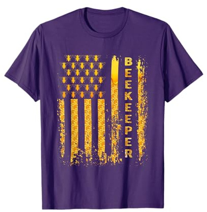 Beekeeping Tee -Patriotic Shirt for Beekeeper American Flag T-Shirt