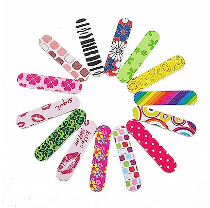 Lot de 20 mini limes à ongles colorées double face éponge émeri bloc tampon pratique lime à ongles outils de manucure pour pédicure ongles en acrylique naturel