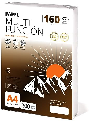 Folios a4 160gr 200 ark, Multipurpose Papper för skrivare, Folios för laserskrivare, fotokopiator, för kontorsbruk, skolmaterial, foliopaket - ofyturia (160gr, 200h)