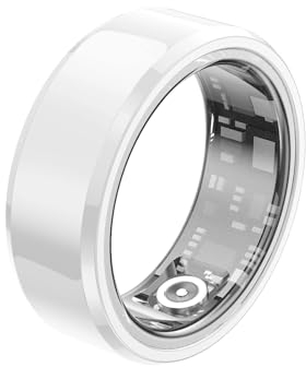 Cuifati Smart Ring Gesundheits-Tracker für Männer und Frauen, IP68 Wasserdichter Fitness-Schlaf-Herzfrequenz-Blutsauerstoff-Tracker-Ring, Bluetooth-Fitness-Tracker-Ring-Schrittzähler mit