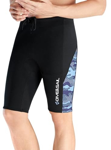 Skyone Neoprene Pants Men Womens Wetsuit Pants Shorts 2MM, Scuba Diving Swim Pant Wet Suit Leggings Tights Keep Warm Sun Protection for Water Aerobics Surfing Snorkeling