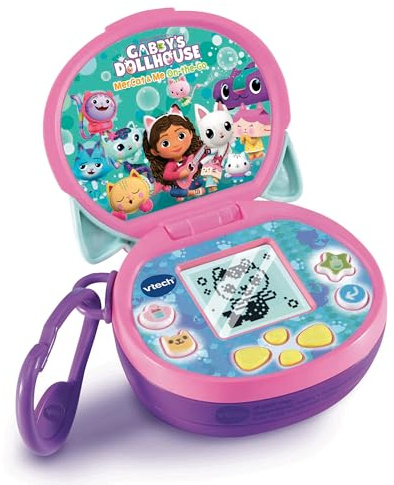 VTech Gabby's Dollhouse MerCat & Me On-the-Go, Official Gabby's Dollhouse Toy with 4 Interactive Games & Bag Attachment, For Memory, Maths & Problem Solving, For Kids 3, 4, 5+ Years, English Version