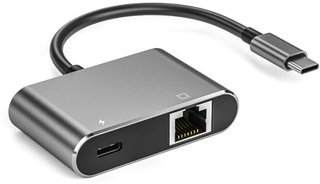 ULANSeN USB C to RJ45 LAN Ethernet Gigabit Network Adapter with Chippset AX88179 with 100W PD Charging for Windows/iOS/iPadOS/macOS/Linux