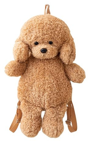Doiyislem Mochila Peluche | Bolsito De Peluche Suave Y Adorable,Mochila Con Forma De Perro Para Escuela Viajes Niños Mujeres Niñas Al Aire Libre