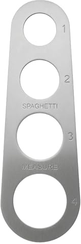 Stainless Steel Spaghetti Measurer Tool, 4-Hole Pasta Portion Measure Tool, Spaghetti Noodle Measuring Ruler for Accurate Portion Control and Cooking