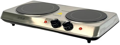 Oypla 2000W Ceramic Portable Infrared Electric Double Hot Plate Hob