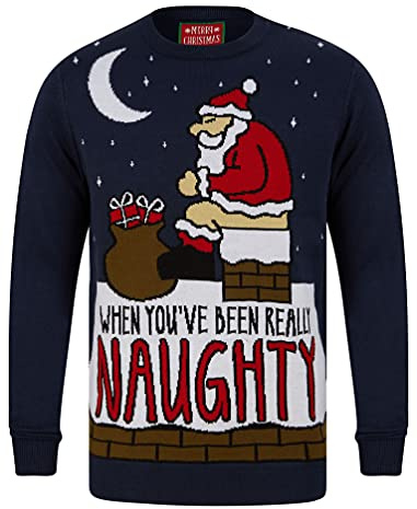 Tokyo Laundry Men's Merry Christmas Wrapping Paper Print Novelty Xmas Jumper