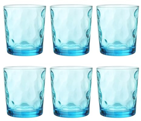PASABAHCE 496187 Space Lot de 6 verres, verre, bleu, 25,5 Cl