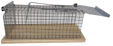 MC-Trend XL Mausefalle Lebendfalle 29x12 cm Holz mit Drahtkäfig Tierfalle Mäusefalle Mouse Trap Rattenfalle für Haus, Garten, Scheune, Keller, Dachboden kein Verletzen, kein Gift!