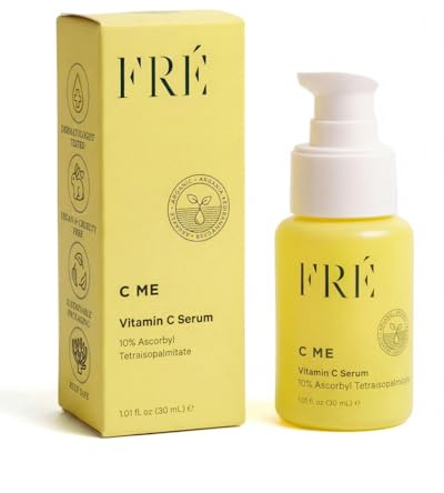 FRÉ Fre Skincare Facial Serum with Vitamin C, C Me by Fre Skincare Anti-Aging Whitening Serum for All Skin Types Vegan Serum with 10% Vitamin C and Argan Oil Unifies Skin Tone Il