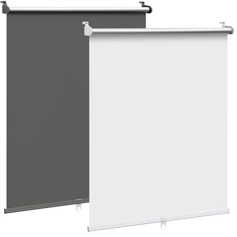 WOLTU Estor Enrollable Opaco sin Taladrar, Persiana Térmico para Interior, Protección Solar y Visual, Sin Cuerda, Estor con Pinzas para Ventanas y Puertas, 80x150 cm, Blanco