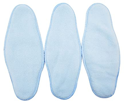 HAPINARY 8 Compresas Sanitarias Reutilizables Lavables y Portátiles de Poliéster Azul Bolsa Cremallera para Periodo Menstrual