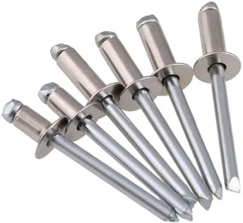 304 Stainless Steel Open End Flat Countersunk Pop Blind Rivets Decorative Nail for Sheet Metal Automotive Railway and Furnitures(20Pcs (M4),16mm)