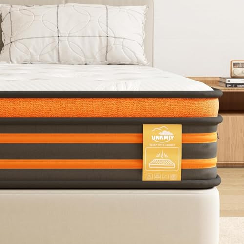 SCEPKN King Mattress 5FT,10 Inch 9 Zone Orthopedic Mattresses,Gel Memory Foam Pocket Sprung Hybrid Mattress Orthopedic for Pressure Relief Motion Isolation & Edge Support,150x200x25cm