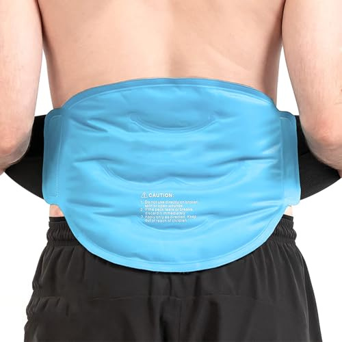 WORLD-CARE Cojín térmico y paquete de refrigeración para espalda – 26 × 45 cm, compresas de franela reutilizables para lumbalgia, dolor menstrual, lesiones deportivas, fijación ajustable