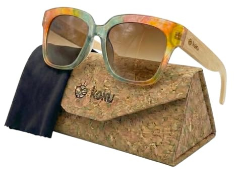 KOKU N9 Gafas de Sol de mujer Polarizadas - Colección Retro Vibe - Diseño Vintage Clásico con Protección UV400 (Bicolor Beige- Vintage