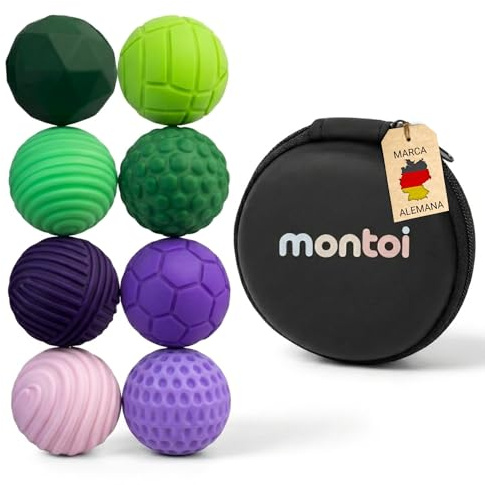 Juguetes Fidget Magnéticos – Juguete Anti-Estrés con Bolas Magnéticas – Puntos Focus para Alivio del Estrés y Concentración (Verde-Morado)