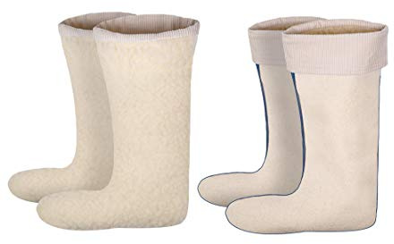 Sockenversandhandel - Inserto per stivali, 100% lana d'agnello, per uomo e donna naturale 37/38 IT/Doppio pachetto