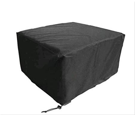 Grantien Funda De Muebles Jardín Rectangular, Pequeña Cubierta Impermeable De Exterior,Fundas Protectora para Sofa De Al Aire Libre Mesa,210D Oxford Negro 120 X 120 X 74Cm