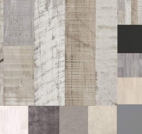 MadeInNature - Revestimiento de suelo de PVC para interiores y suelos de vinilo antideslizante, tamaño pequeño y grande (Santafe Pearl, 1 x 2 m)
